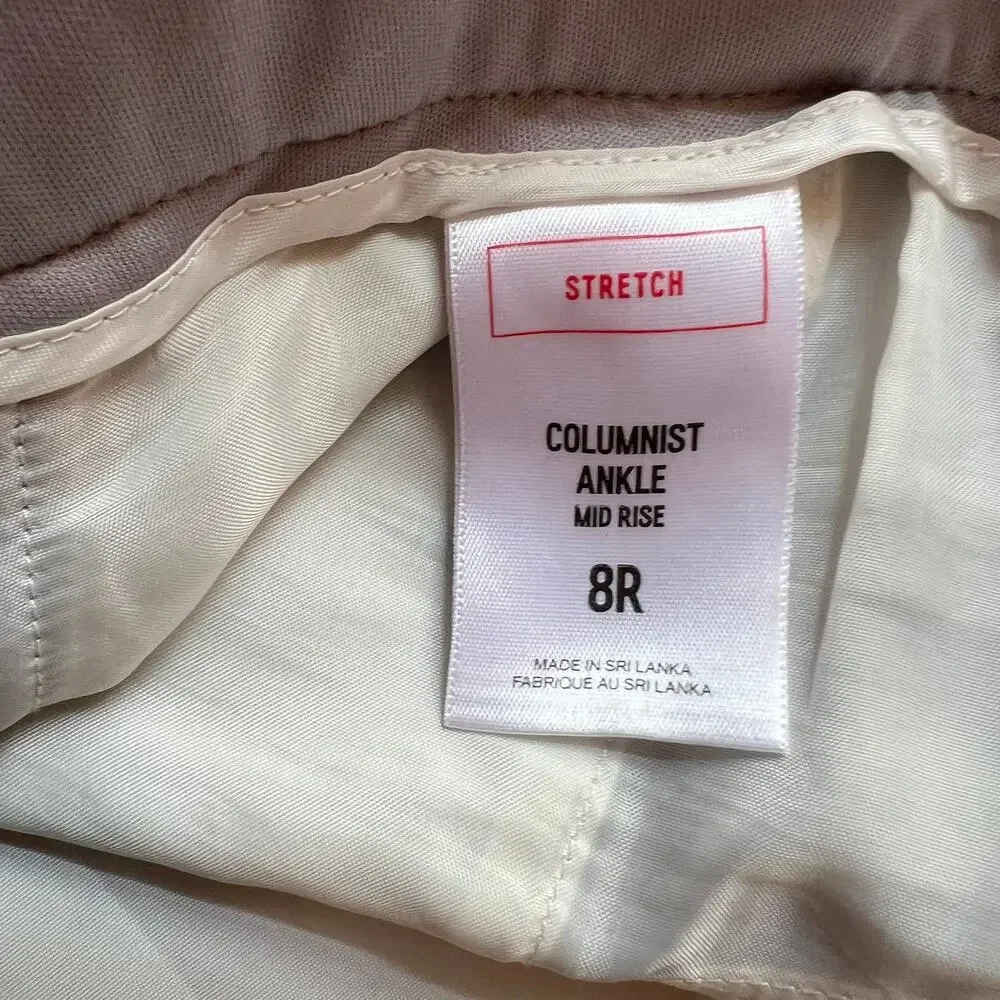 Express Ladies Gray Columnist Ankle Mid Rise Dress Work‎ Pants Size 8R Career